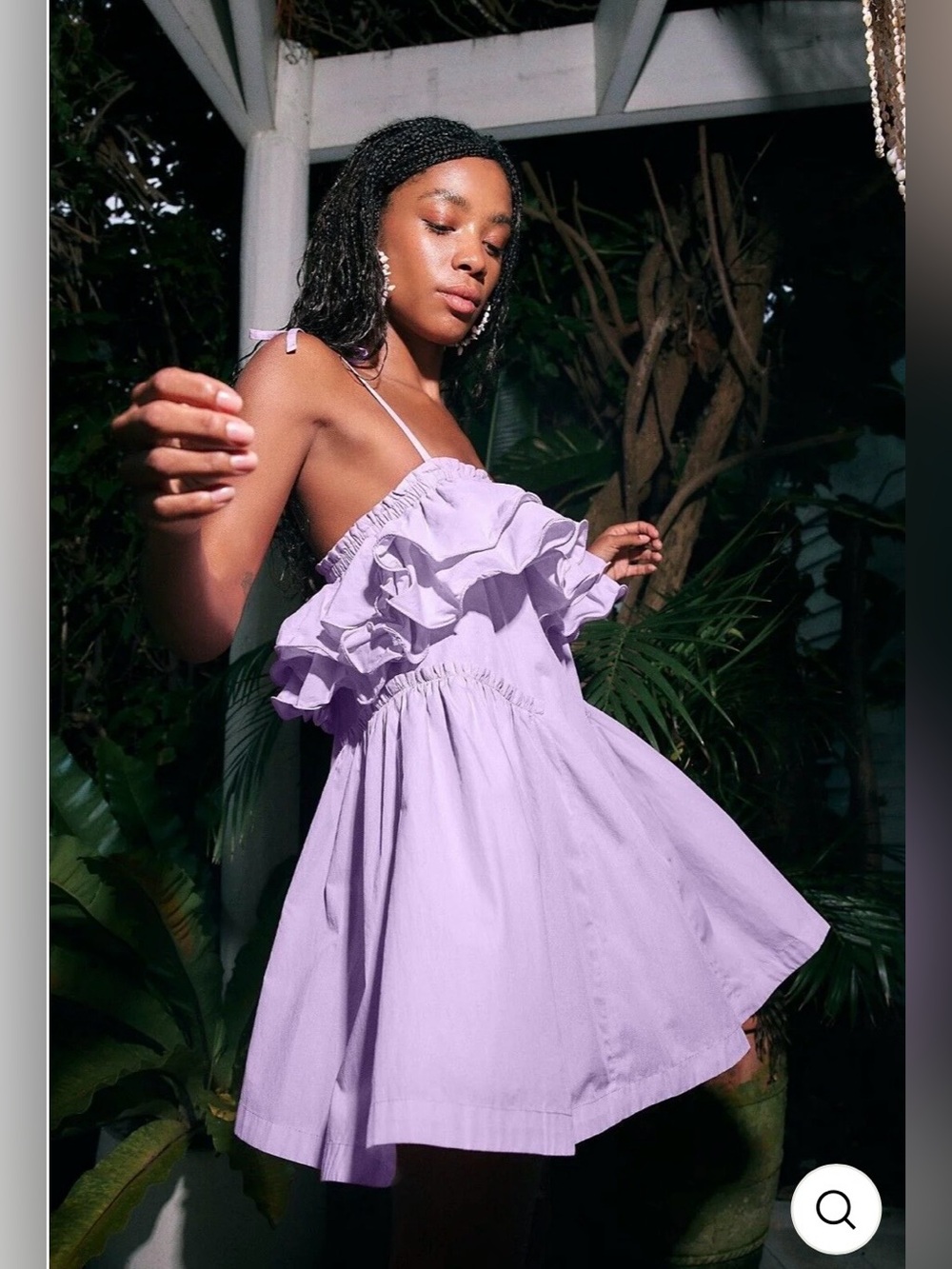 Free People Have A Thing For You Mini Dress detachable Straps Purple Size M NWT - Picture 4 of 10